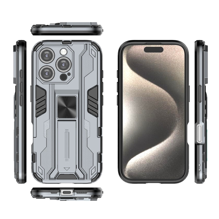 For iPhone 16 Pro Supersonic PC + TPU Holder Phone Case
