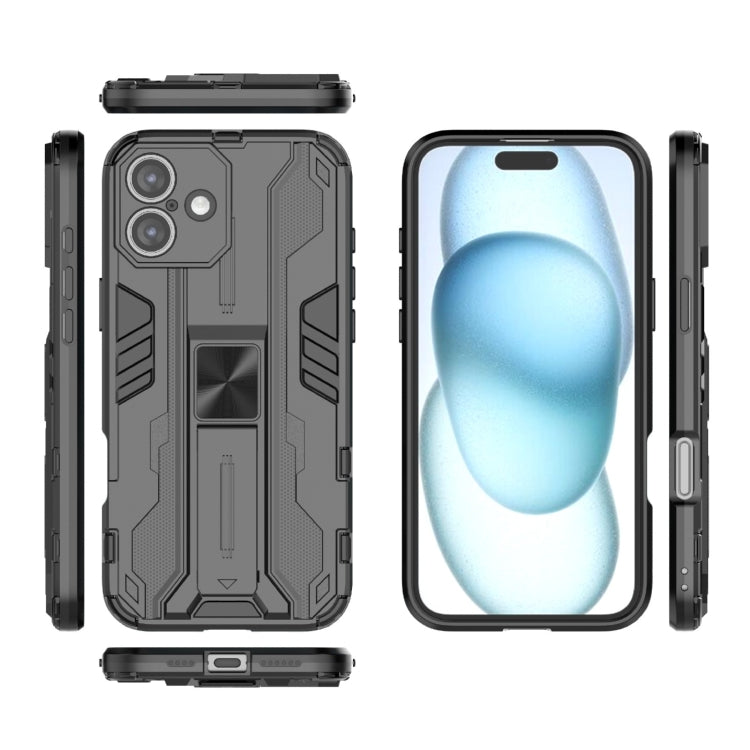 For iPhone 16 Plus Supersonic PC + TPU Holder Phone Case