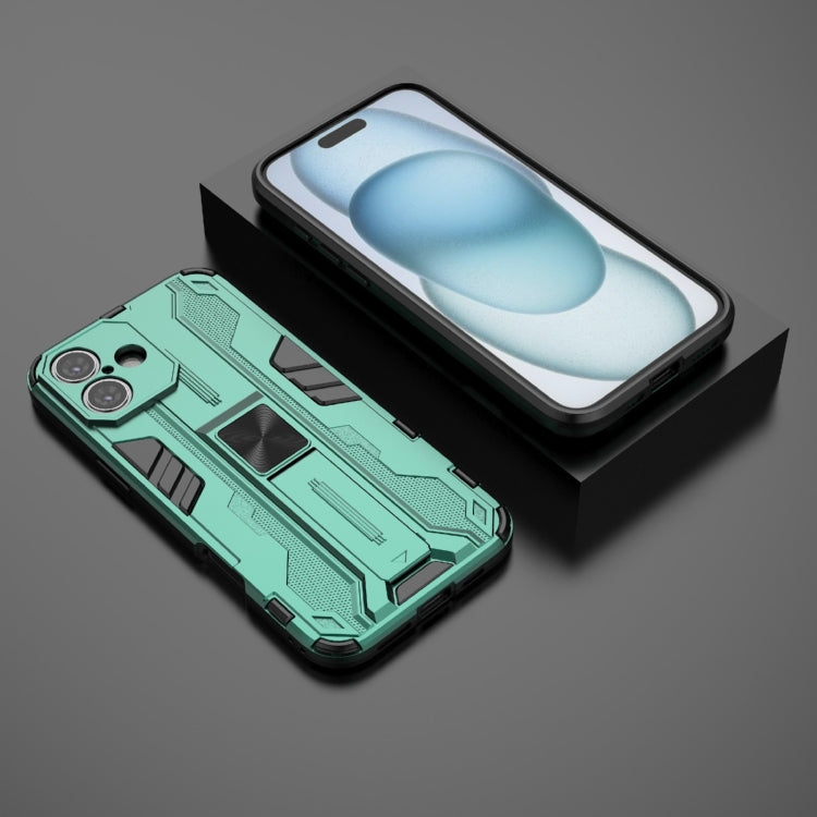For iPhone 16 Plus Supersonic PC + TPU Holder Phone Case