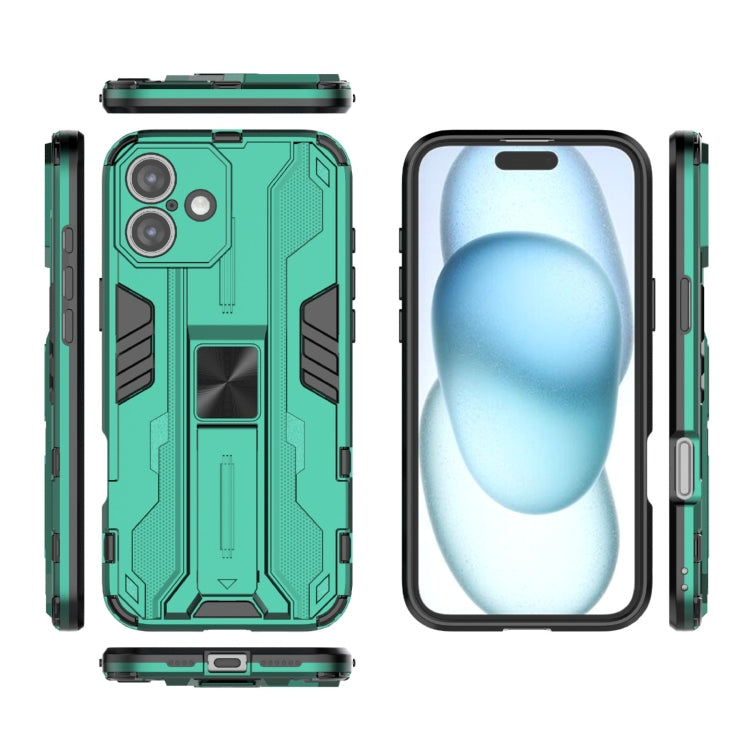 For iPhone 16 Plus Supersonic PC + TPU Holder Phone Case