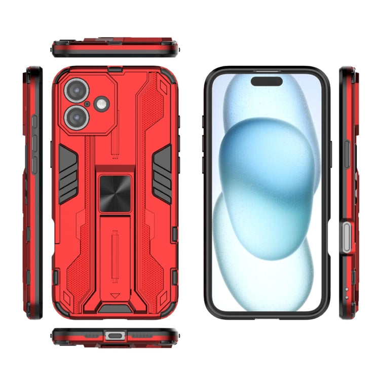 For iPhone 16 Plus Supersonic PC + TPU Holder Phone Case
