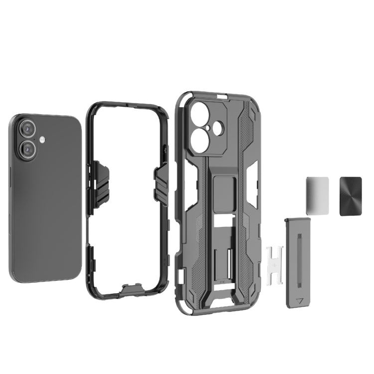 For iPhone 16 Supersonic PC + TPU Holder Phone Case