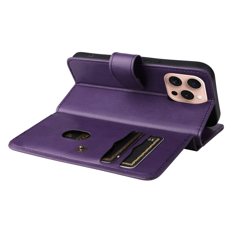 For iPhone 16 Pro Multi-Function Wallet 10 Card Slots Leather Phone Case