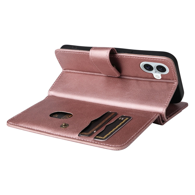 For iPhone 16 Plus Multi-Function Wallet 10 Card Slots Leather Phone Case