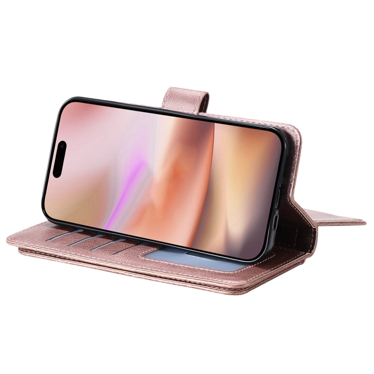 For iPhone 16 Plus Multi-Function Wallet 10 Card Slots Leather Phone Case