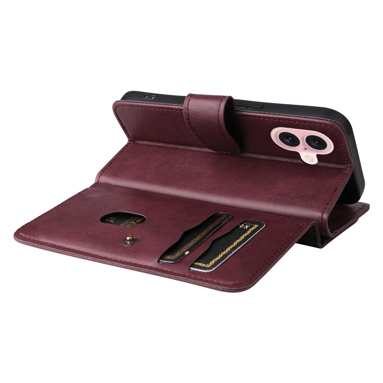 For iPhone 16 Multi-Function Wallet 10 Card Slots Leather Phone Case
