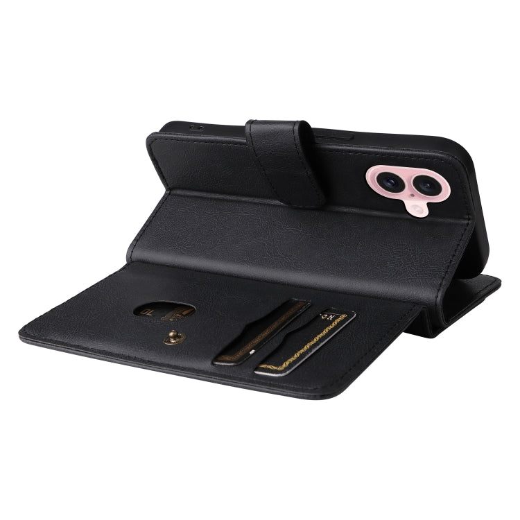 For iPhone 16 Multi-Function Wallet 10 Card Slots Leather Phone Case