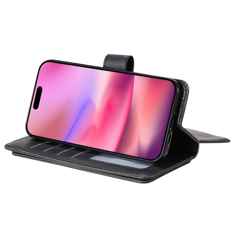 For iPhone 16 Multi-Function Wallet 10 Card Slots Leather Phone Case