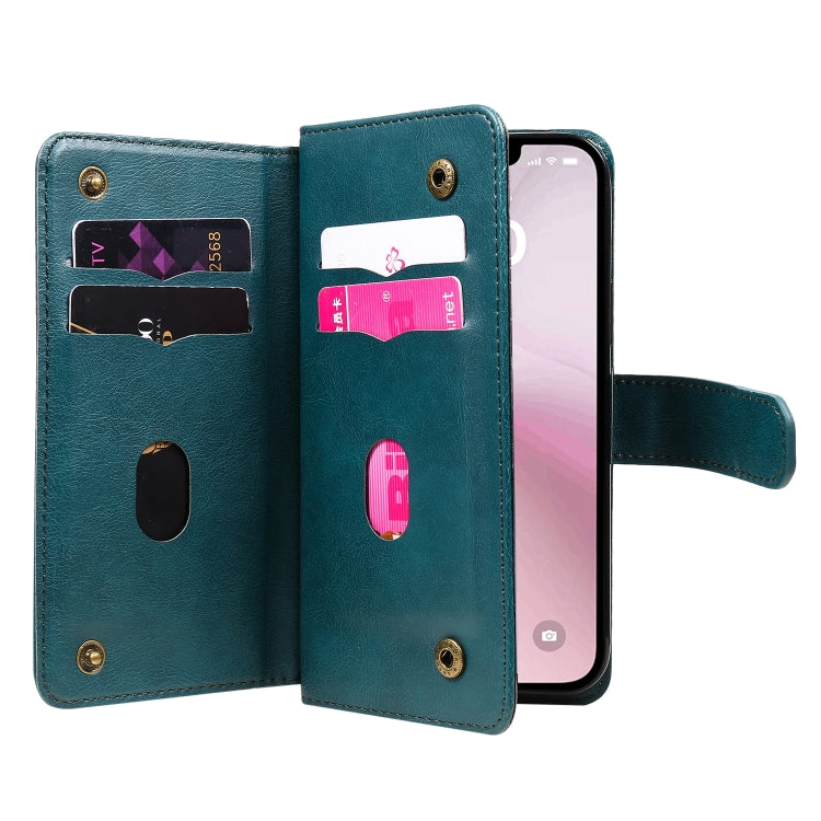 For iPhone 17e / 16e Multi-Function Wallet 10 Card Slots Leather Phone Case