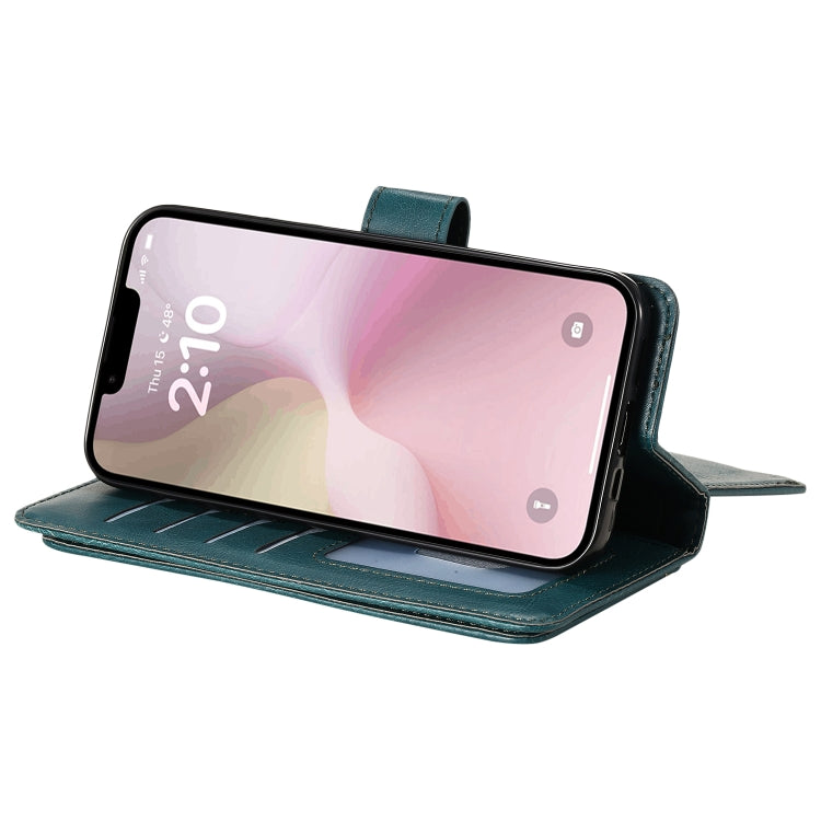 For iPhone 17e / 16e Multi-Function Wallet 10 Card Slots Leather Phone Case