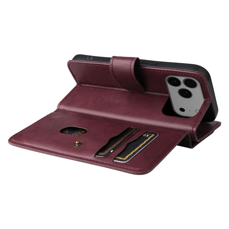 For iPhone 17 Pro Max Multi-Function Wallet 10 Card Slots Leather Phone Case
