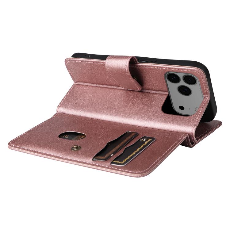 For iPhone 17 Pro Max Multi-Function Wallet 10 Card Slots Leather Phone Case