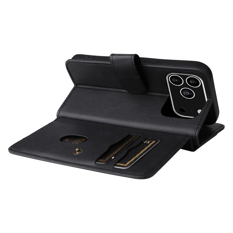 For iPhone 17 Pro Multi-Function Wallet 10 Card Slots Leather Phone Case