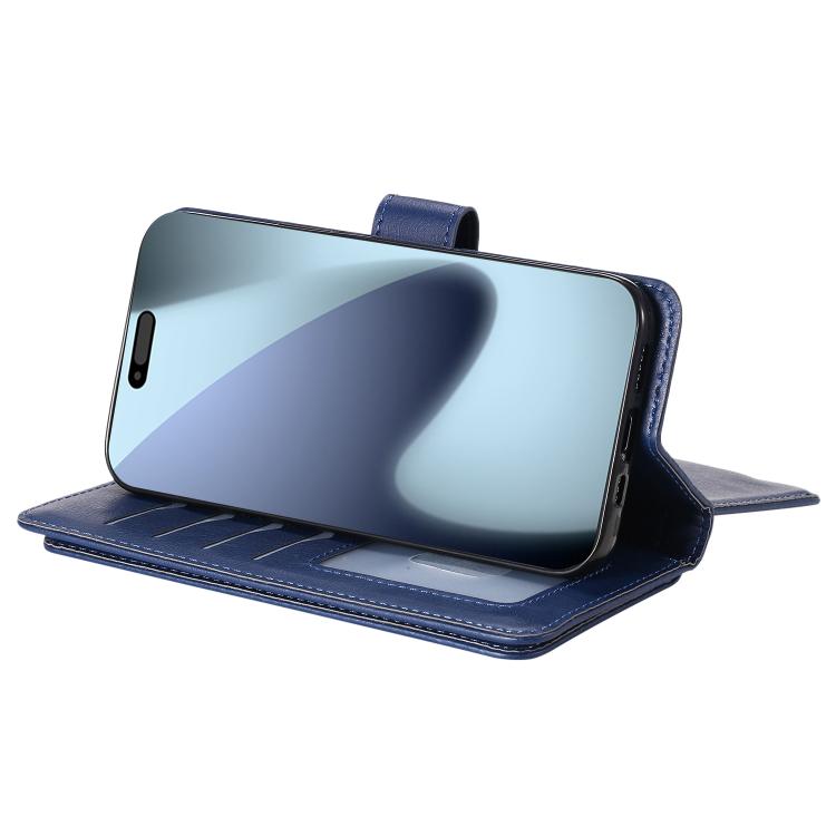 For iPhone 17 Pro Multi-Function Wallet 10 Card Slots Leather Phone Case