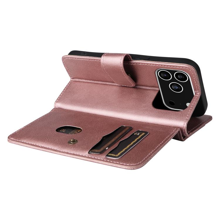 For iPhone 17 Pro Multi-Function Wallet 10 Card Slots Leather Phone Case