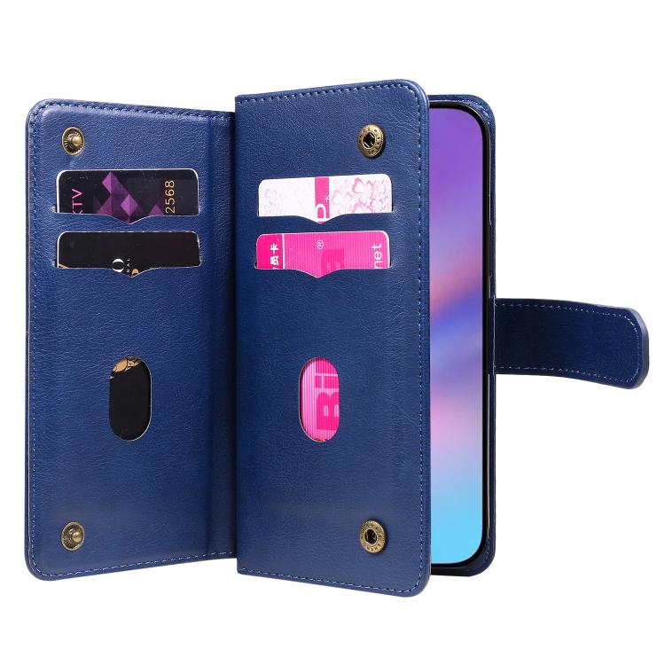 For iPhone 17 Multi-Function Wallet 10 Card Slots Leather Phone Case