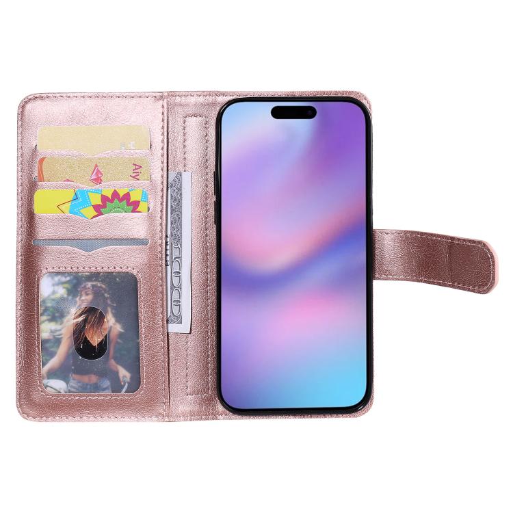 For iPhone 17 Multi-Function Wallet 10 Card Slots Leather Phone Case