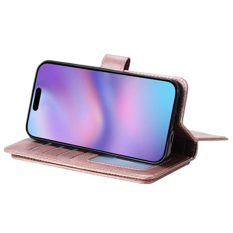 For iPhone 17 Multi-Function Wallet 10 Card Slots Leather Phone Case