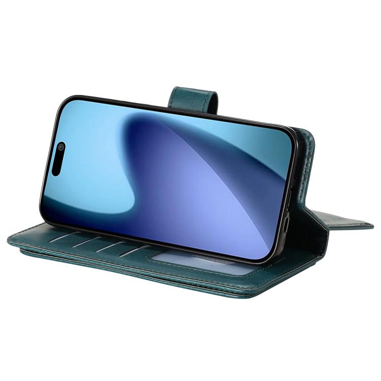 For iPhone Air Multi-Function Wallet 10 Card Slots Leather Phone Case