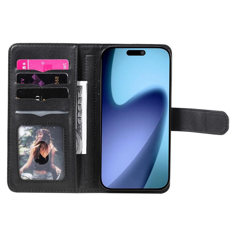For iPhone Air Multi-Function Wallet 10 Card Slots Leather Phone Case