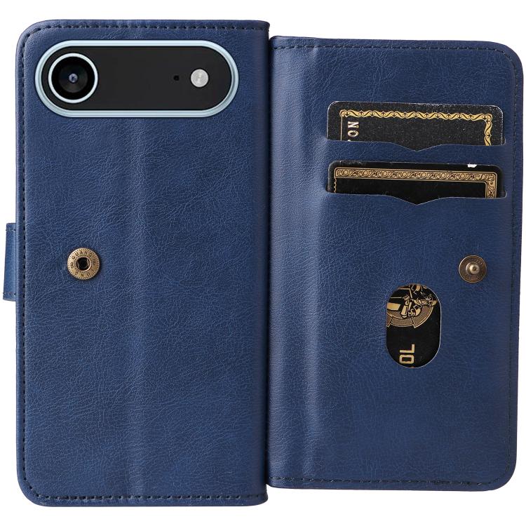 For iPhone Air Multi-Function Wallet 10 Card Slots Leather Phone Case