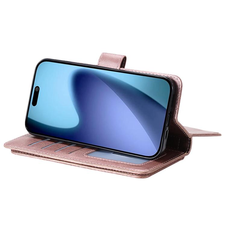 For iPhone Air Multi-Function Wallet 10 Card Slots Leather Phone Case