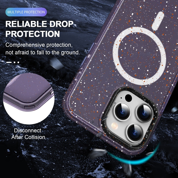 For iPhone 14 Colorful Ink-splash Magsafe PC Hybrid TPU Phone Case