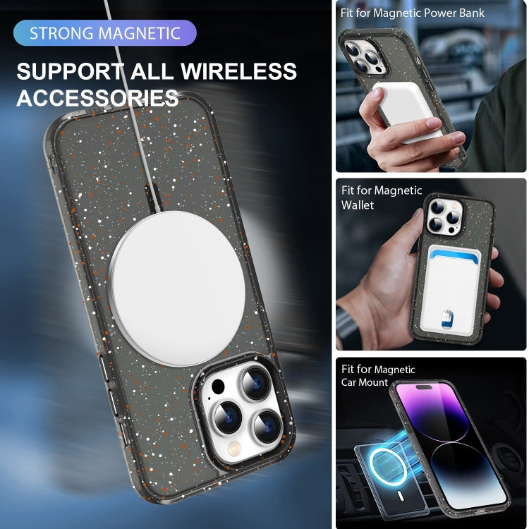 For iPhone 12 Pro Colorful Ink-splash Magsafe PC Hybrid TPU Phone Case