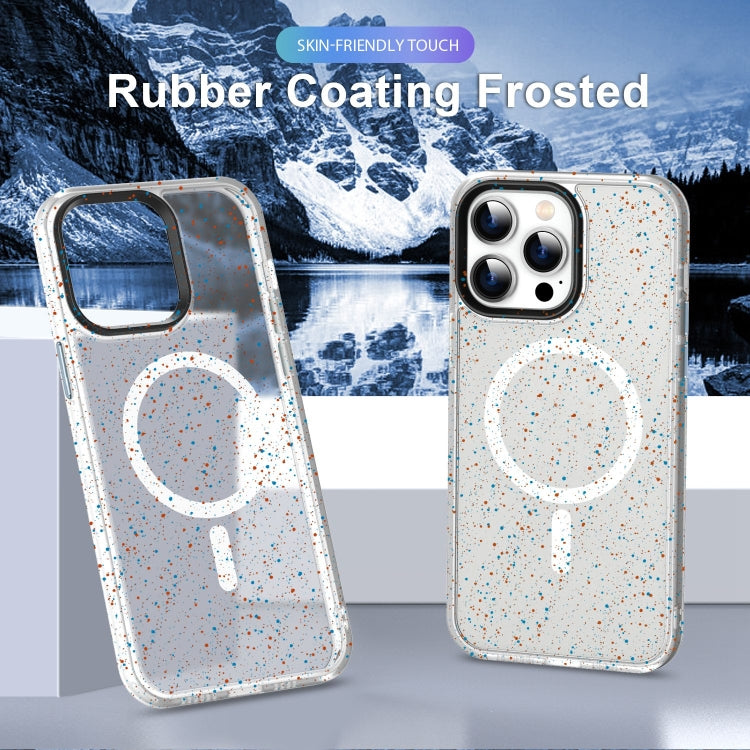 For iPhone 12 Colorful Ink-splash Magsafe PC Hybrid TPU Phone Case