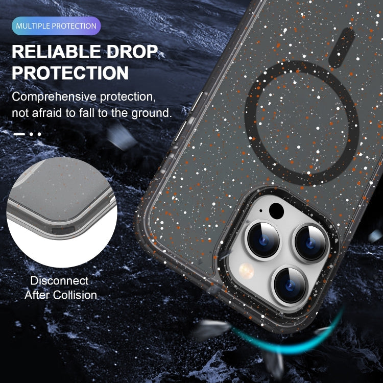 For iPhone 11 Colorful Ink-splash Magsafe PC Hybrid TPU Phone Case