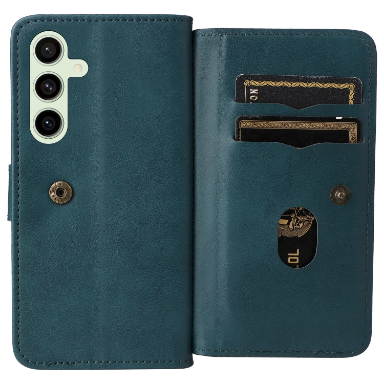 For Galaxy S24 FE 5G Multi-Function Wallet 10 Card Slots Leather Phone Case