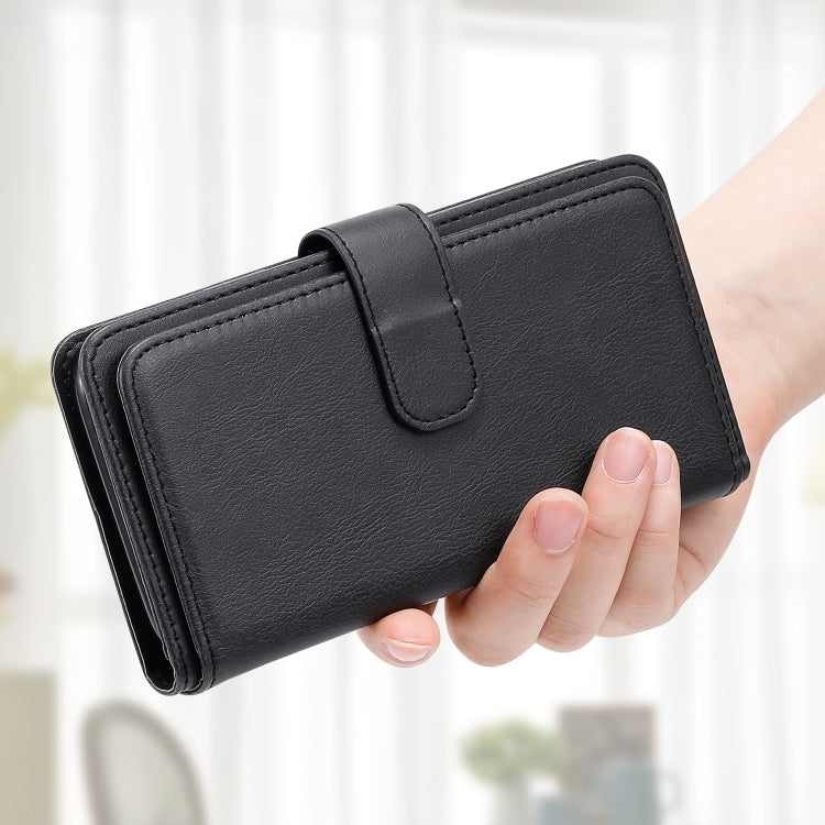 For Galaxy S24 FE 5G Multi-Function Wallet 10 Card Slots Leather Phone Case