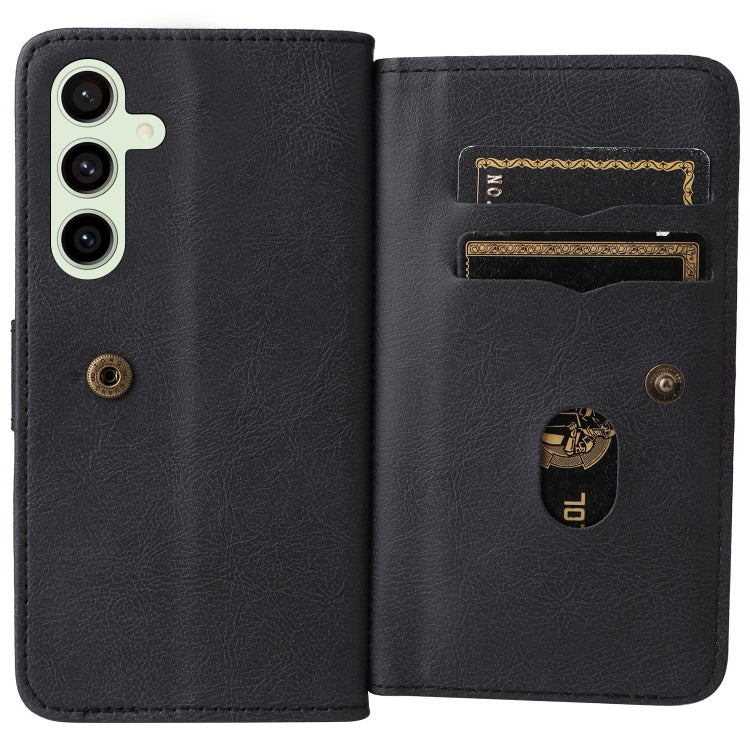 For Galaxy S24 FE 5G Multi-Function Wallet 10 Card Slots Leather Phone Case
