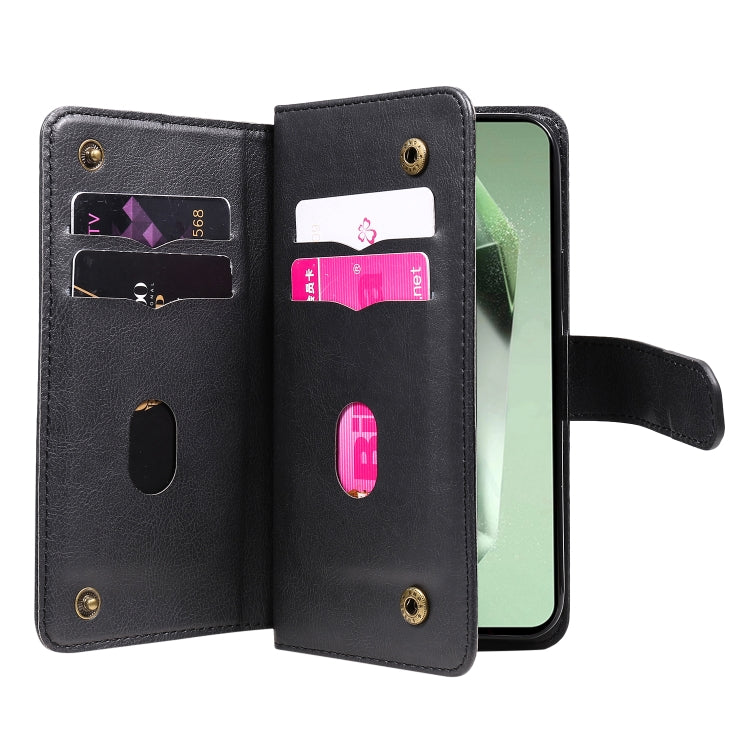 For Galaxy S24 FE 5G Multi-Function Wallet 10 Card Slots Leather Phone Case