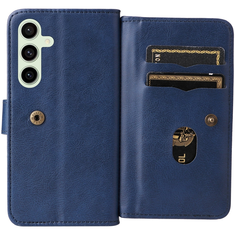 For Galaxy S24 FE 5G Multi-Function Wallet 10 Card Slots Leather Phone Case