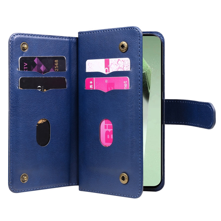 For Galaxy S24 FE 5G Multi-Function Wallet 10 Card Slots Leather Phone Case