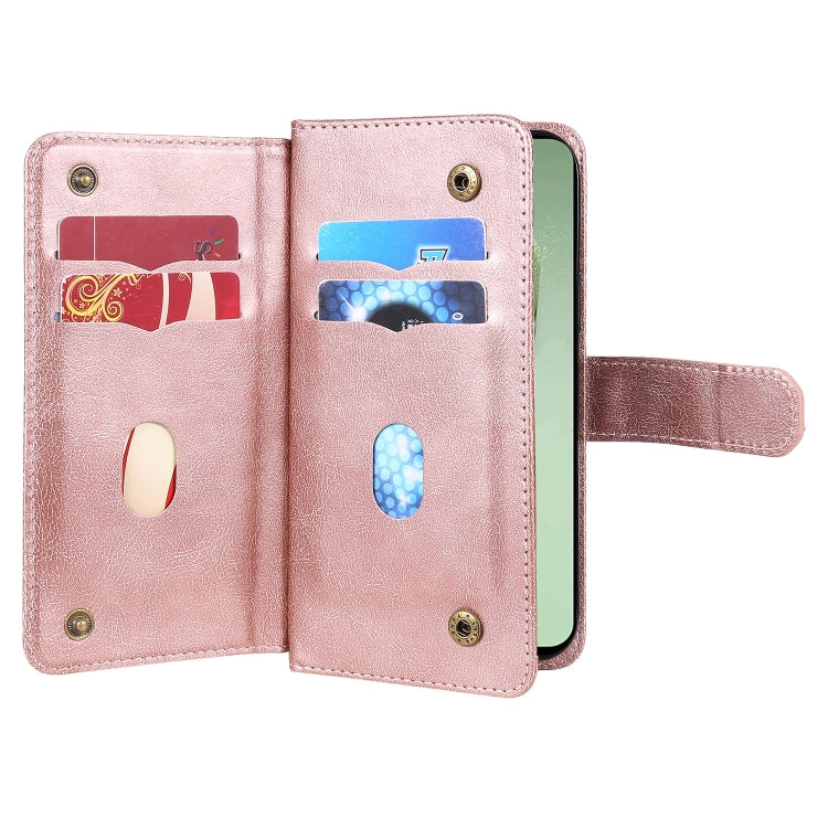 For Galaxy S24 FE 5G Multi-Function Wallet 10 Card Slots Leather Phone Case