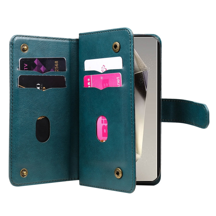 For Galaxy S25 Ultra 5G Multi-Function Wallet 10 Card Slots Leather Phone Case