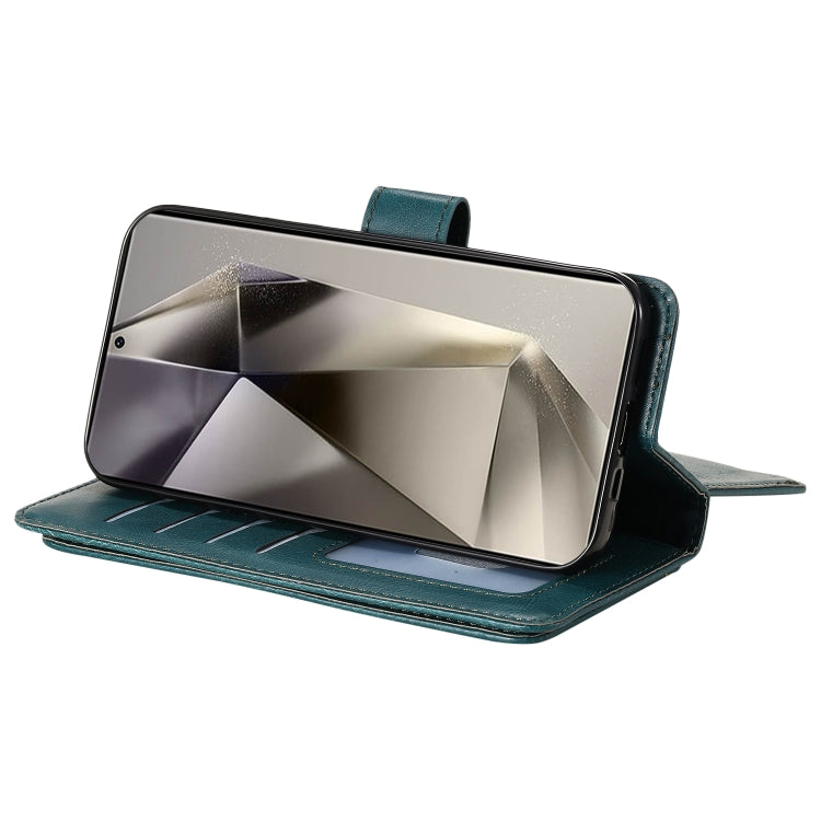 For Galaxy S25 Ultra 5G Multi-Function Wallet 10 Card Slots Leather Phone Case