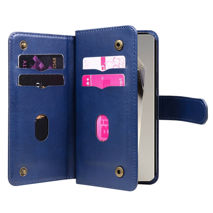 For Galaxy S25 Ultra 5G Multi-Function Wallet 10 Card Slots Leather Phone Case