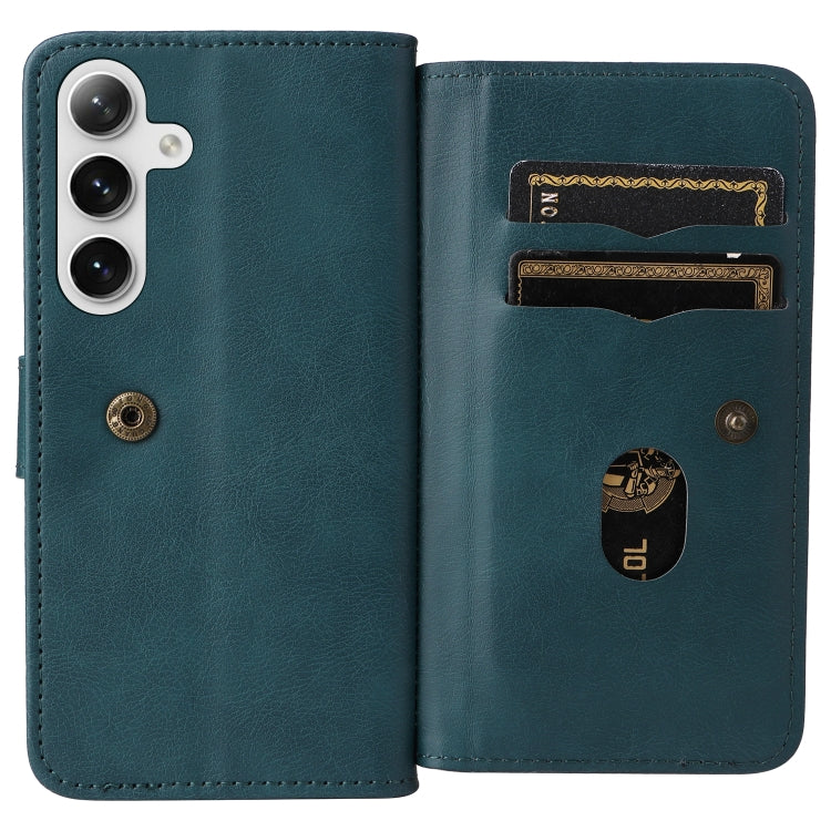 For Galaxy S25 / S24 5G Multi-Function Wallet 10 Card Slots Leather Phone Case