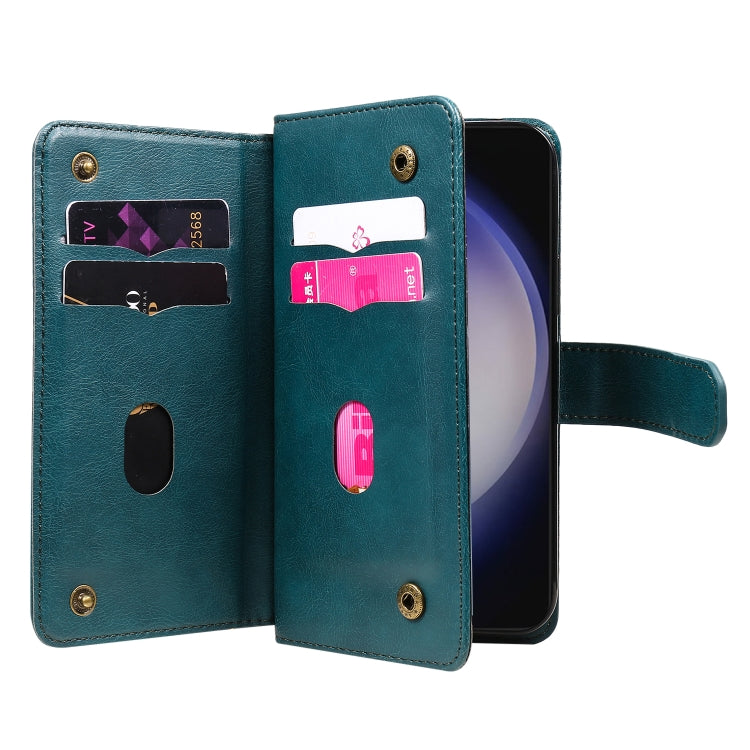 For Galaxy S25 / S24 5G Multi-Function Wallet 10 Card Slots Leather Phone Case