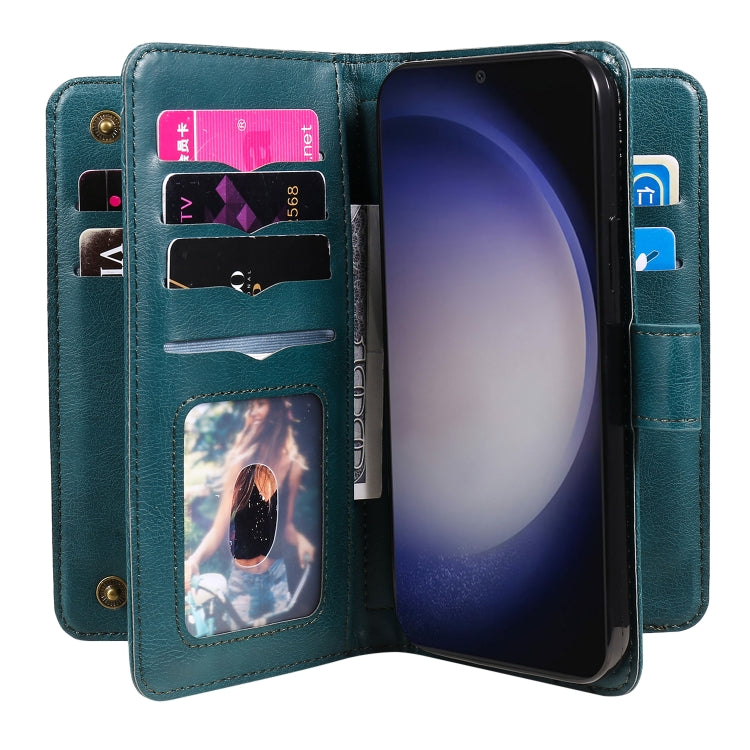 For Galaxy S25 / S24 5G Multi-Function Wallet 10 Card Slots Leather Phone Case