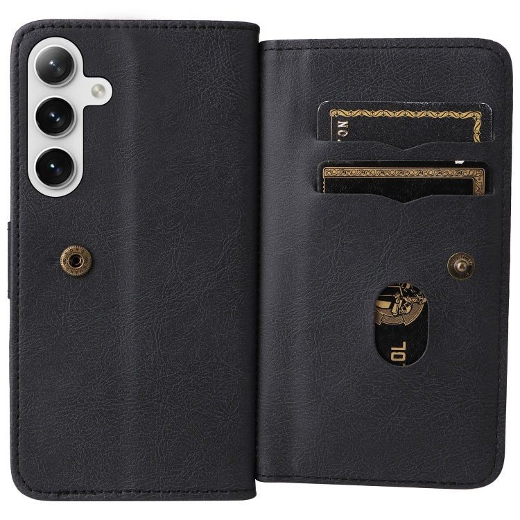 For Galaxy S25 / S24 5G Multi-Function Wallet 10 Card Slots Leather Phone Case
