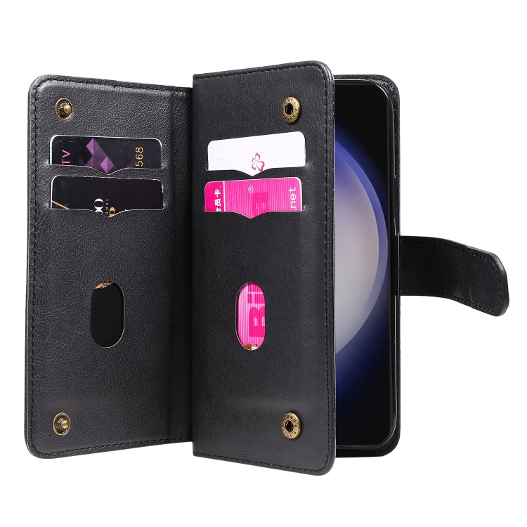 For Galaxy S25 / S24 5G Multi-Function Wallet 10 Card Slots Leather Phone Case