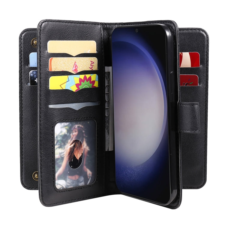 For Galaxy S25 / S24 5G Multi-Function Wallet 10 Card Slots Leather Phone Case