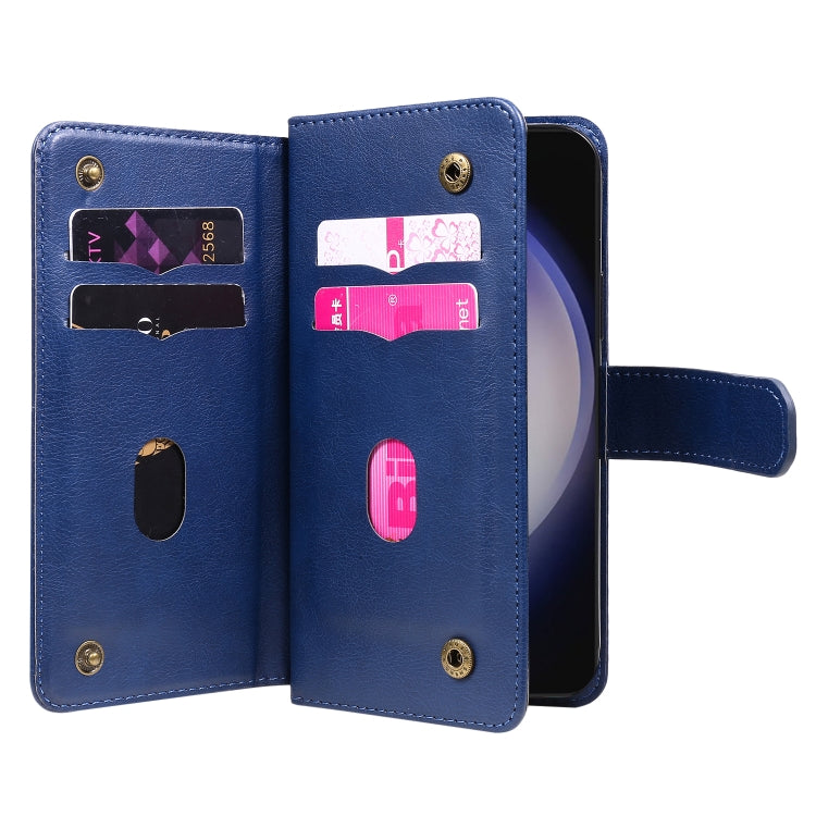 For Galaxy S25 / S24 5G Multi-Function Wallet 10 Card Slots Leather Phone Case