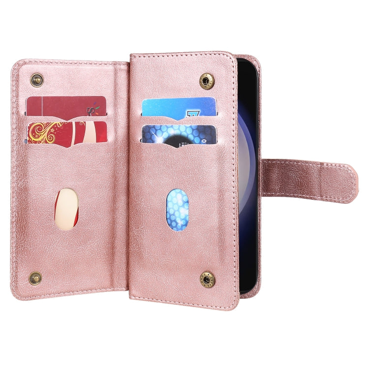 For Galaxy S25 / S24 5G Multi-Function Wallet 10 Card Slots Leather Phone Case