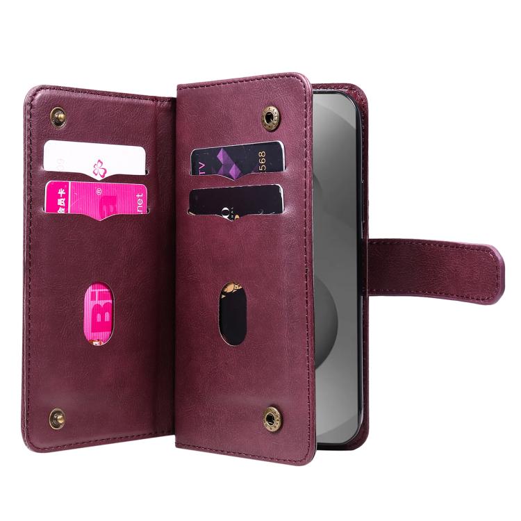 For Galaxy S26 Ultra 5G Multi-Function Wallet 10 Card Slots Leather Phone Case