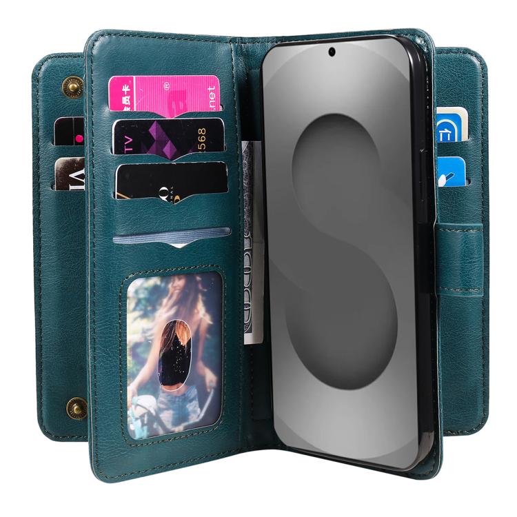 For Galaxy S26 Ultra 5G Multi-Function Wallet 10 Card Slots Leather Phone Case